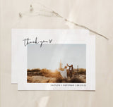 Photo Thank You Card Editable Template | Minimalist Wedding Thank You Card