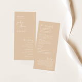 Minimalist Wedding Program Template | Printable Order of Service