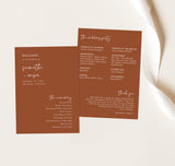 Terracotta Wedding Program | Fall Wedding