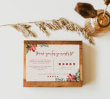 Boho Small Business Thank You Card | Winter Thank You Card Template