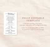 Wedding Party Timeline | Electronic Itinerary