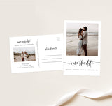 Photo Save the Date Postcard Template | Polaroid Save the Date Invite