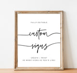 Minimalist Wedding Sign Template | Customizable Wedding Signage