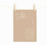 Modern Wedding Seating Chart Cards | Minimalist Wedding Table Seating Chart Cards