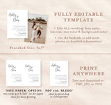 Minimalist Wedding Invitation Template | Editable Minimalist Wedding Invite