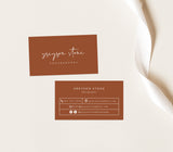 Terracotta Small Business Card | Boutique Business Card Template