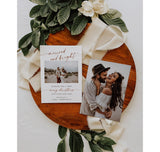 Married and Bright Christmas Card | Minimalist Christmas Photo Card