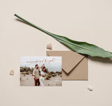 Married and Bright Christmas Card | Minimalist Christmas Photo Card
