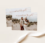 Married and Bright Christmas Card | Minimalist Christmas Photo Card