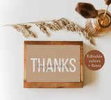 Small Business Thank You Card | Editable Thank You Card Template