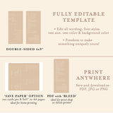 Minimalist Wedding Program Template | Printable Order of Service