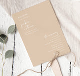 Minimalist Wedding Program | Desert Wedding Program