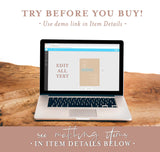 Minimalist Wedding Program | Desert Wedding Program