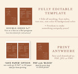 Terracotta Wedding Program | Fall Wedding