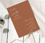 Terracotta Wedding Program | Fall Wedding