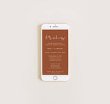 Digital Rehearsal Dinner Invitation | Minimalist Wedding Rehearsal Invite