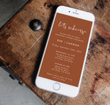 Digital Rehearsal Dinner Invitation | Minimalist Wedding Rehearsal Invite