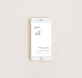 Modern Save the Date Text Invite | Minimalist Save the Date Evite 