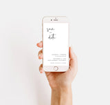 Modern Save the Date Text Invite | Minimalist Save the Date Evite