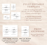 Minimalist Wedding Sign Template | Customizable Wedding Signage