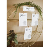 Modern Wedding Seating Chart Cards | Minimalist Wedding Table Seating Chart Cards