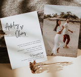 Minimalist Wedding Invitation Template | Editable Minimalist Wedding Invite