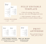 Minimal Wedding Menu Template | Modern Wedding Menu