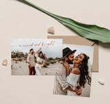 Married and Bright Christmas Card | Minimalist Christmas Photo Card