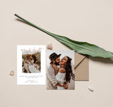 Married and Bright Christmas Card | Minimalist Christmas Photo Card
