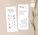 Minimalist Wedding Timeline Template | Modern Events Timeline