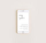 Minimalist Wedding Evite Template | Modern Minimalist Wedding Invite