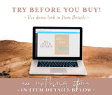 Minimalist Beige Bridal Shower Invite | Modern Bridal Shower Bundle