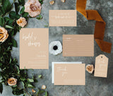 Minimalist Beige Bridal Shower Invite | Modern Bridal Shower Bundle