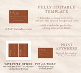 Terracotta Minimalist RSVP Card | Modern Wedding Response Card