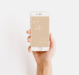 Modern Beige Save the Date Text Invite | Minimalist Save the Date Evite