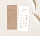 Modern Beige Wedding Timeline Template | Minimalist Events Timeline