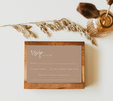 Minimalist RSVP Card | Modern Beige Wedding Response Card