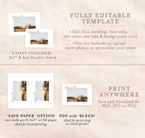 Photo Elopement Announcement | Modern Beige Photo Wedding Announcement