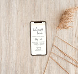 Digital Rehearsal Dinner Invitation | Modern Minimalist Wedding Rehearsal Evite