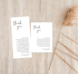 Minimalist Thank You Letter | Wedding Napkin Note
