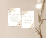 Pampas Grass Books for Baby Card | Book Request Insert Template