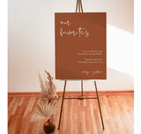 Burnt Orange Wedding Welcome Sign Template | Terracotta Wedding Welcome Poster