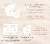 Pampas Grass Cards and Gifts Sign | Minimalist Wedding Sign Template
