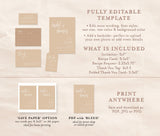 Minimalist Beige Bridal Shower Invite | Modern Bridal Shower Bundle