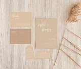 Minimalist Beige Bridal Shower Invite | Modern Bridal Shower Bundle