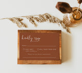 Terracotta Minimalist RSVP Card | Modern Wedding Response Card
