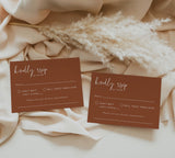 Terracotta Minimalist RSVP Card | Modern Wedding Response Card