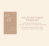 Modern Desert Save the Date Text Invite | Minimalist Save the Date Evite