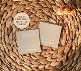 Boho Hair Tie Cards Card | Editable Hair Tie Favor Card Template