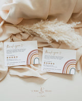 Rainbow Small Business Thank You Card | Boho Rainbow Watercolor